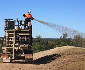 EnviroStraw application from truck