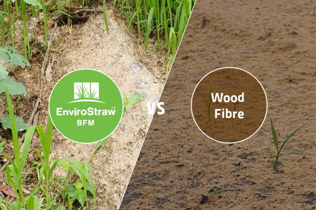 The Hydromulch Showdown Straw's Clear Advantage Over Wood Fibre
